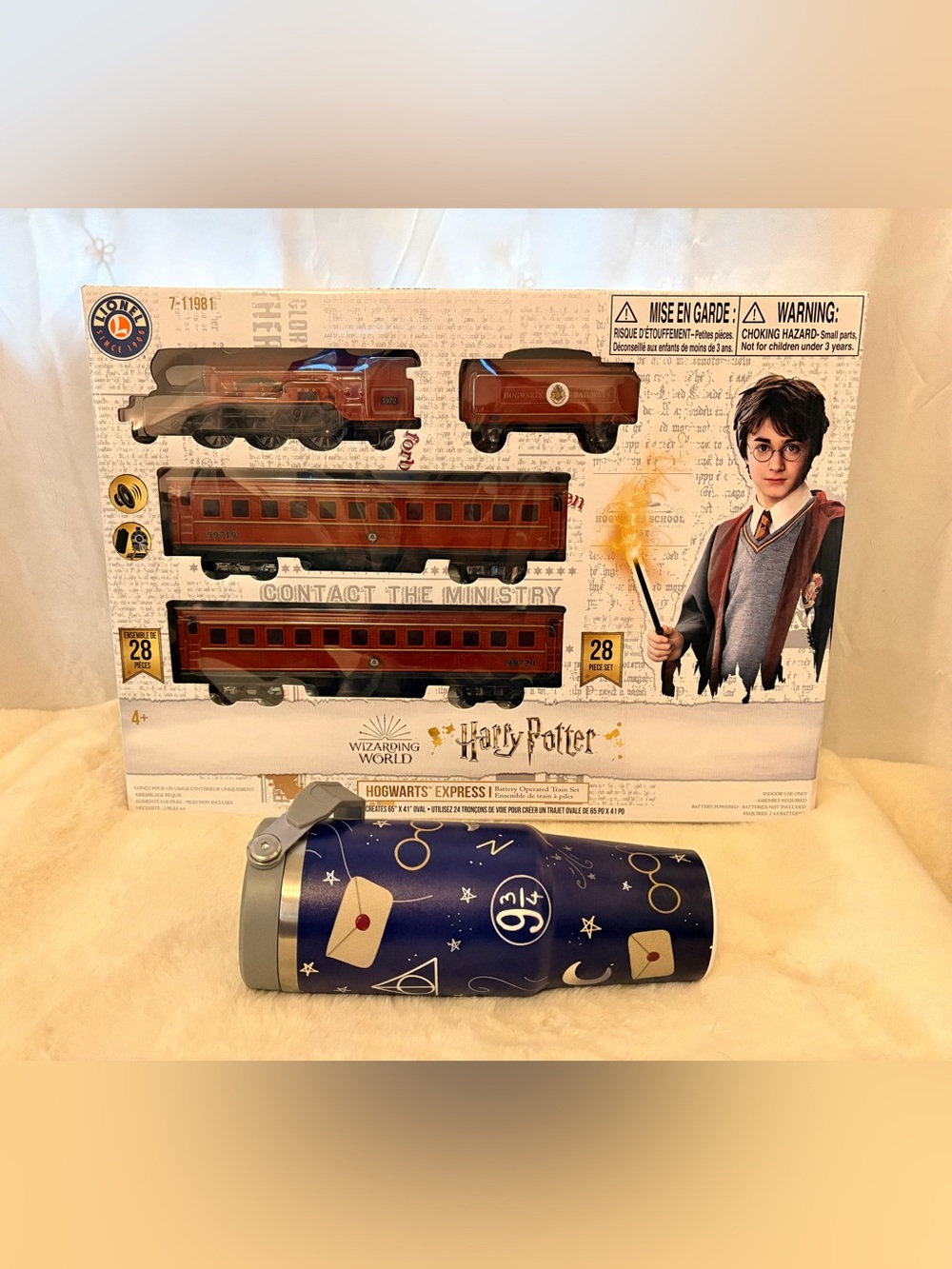 Harry Potter Hogwarts Express Train Set and Harry Potter Themed Tumbler